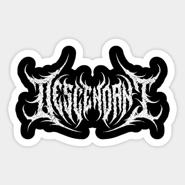 Metal font "descendant" Sticker by PROALITY PROJECT